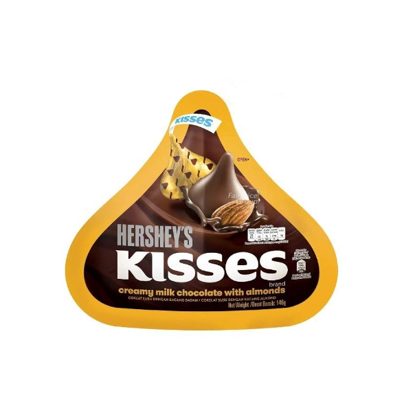 

146gr HERSHEY'S Kisses Creamy Milk Chocolate With Almond isi 32pcs