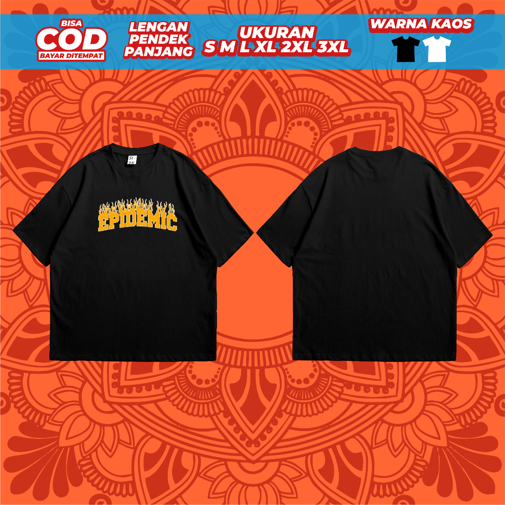 Kaos Pria Epidemic Baju Distro Tshirt Murah