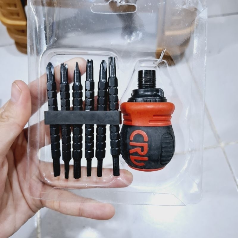 obeng cebol obeng pendek isi 6  set J.LD