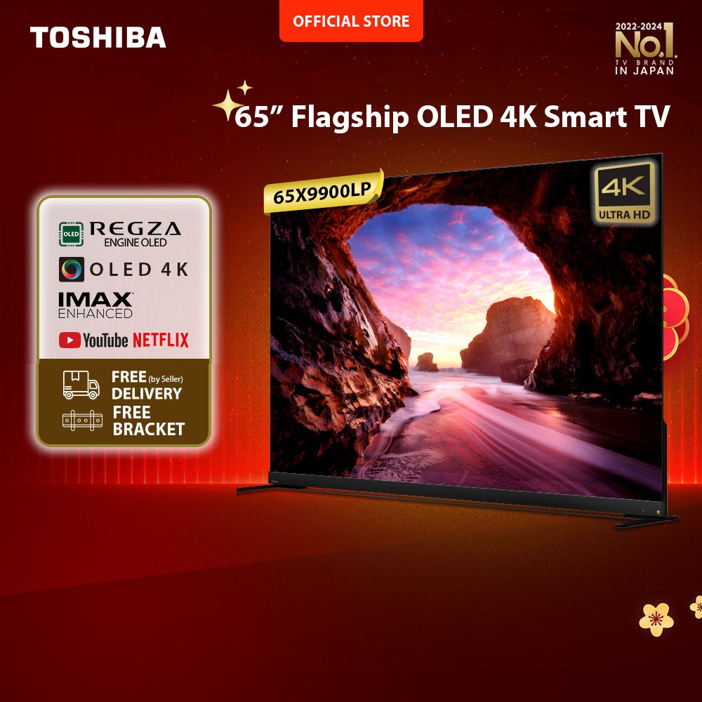 [FREE ONGKIR JABODETABEK] [FREE BRACKET] Toshiba TV 65" FLAGSHIP OLED 120Hz 4K UHD Smart TV - Dolby 