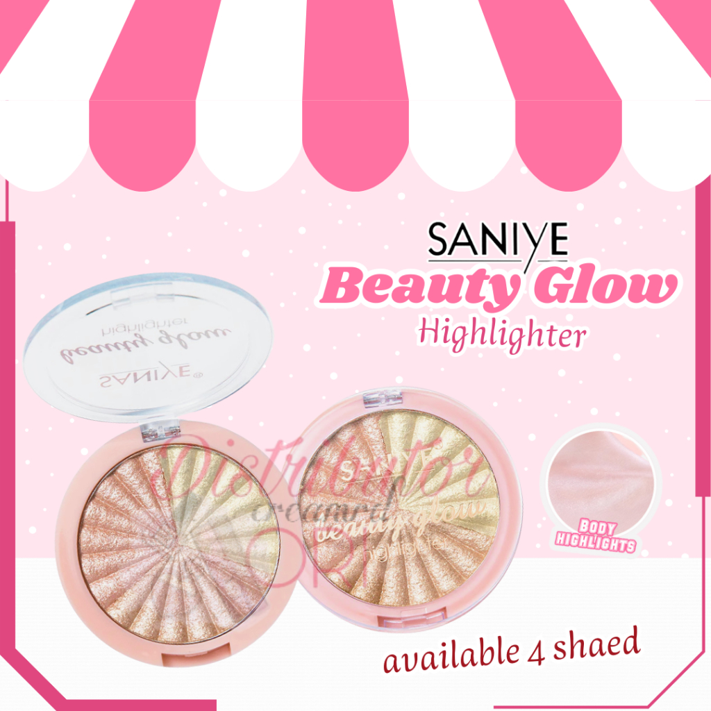 SANIYE [ BPOM ] 5 Warna Glitter Highlighter Wajah Highlight Eyeshadow Waterproof E0155 | BPOM
