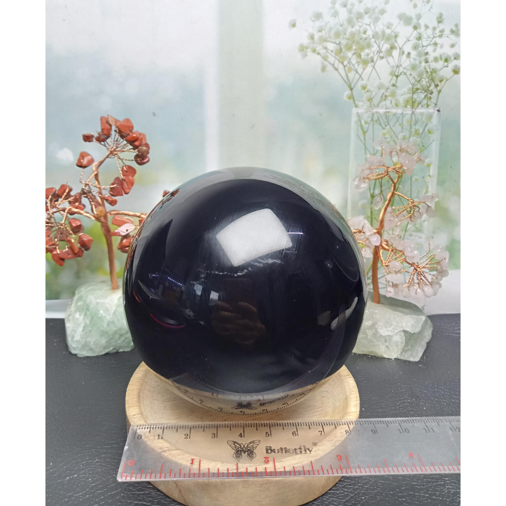 Natural Black Obsidian Sphere (1)