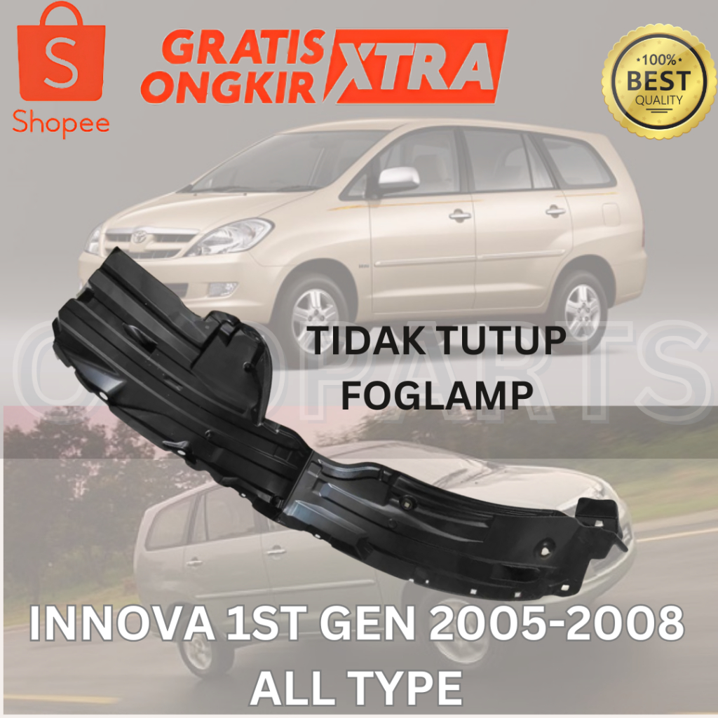INNER LINER FENDER PELINDUNG SPAKBOARD INNOVA LAMA 2005 TANPA FOGLAMP