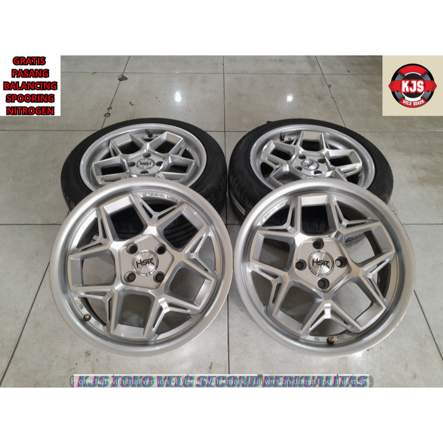 VELG RACING SECOND MODEL HSR WASILE RING 16 PCD 4X100 LEBAR 7 RATA ET40 WARNA SILVER POLISH + BAN 19
