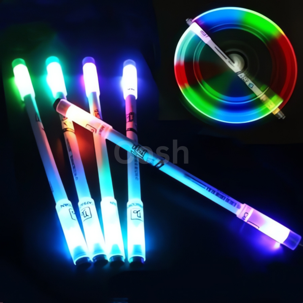 

Spinning Pena Pulpen Putar Plastik Balance Anti Stress Bolpoin Rotating Dengan Lampu Led Bercahaya