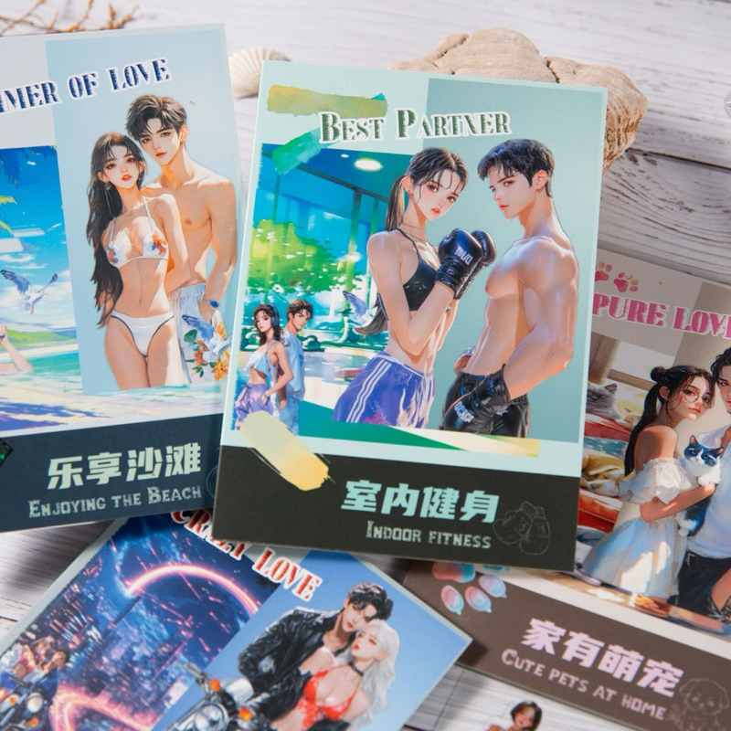 

(6AA) sticker book buku transparan kiss cut perempuan cantik pria ganteng urban life men woman