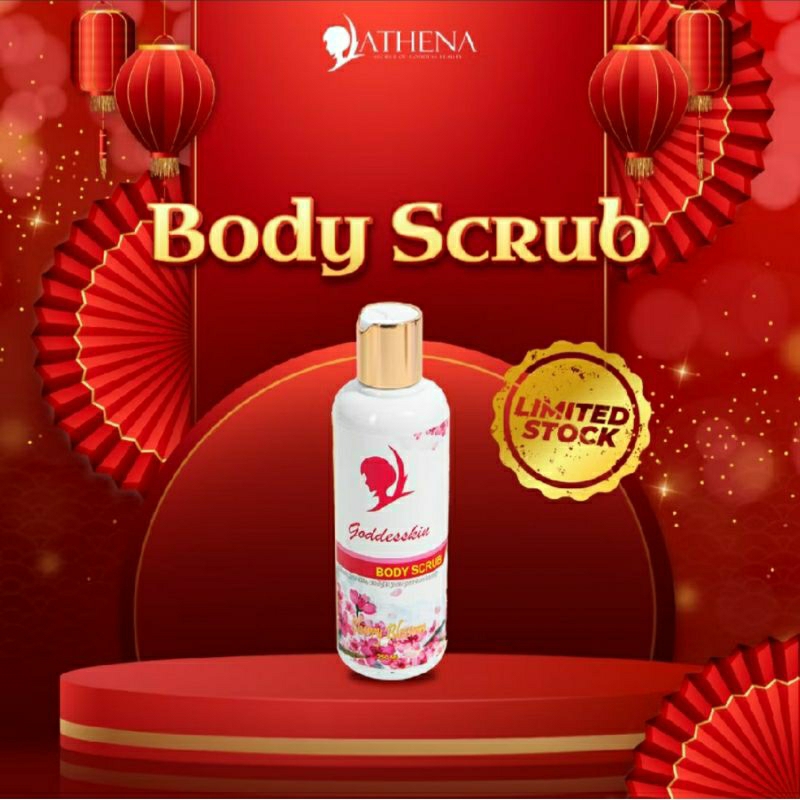 GODDESSKIN BODY SCRUB Cherry Blossom / mengangkat sel kulit mati