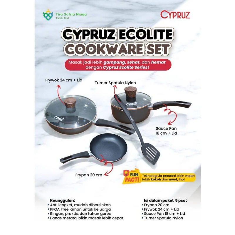 CYPRUZ ECOLITE COOKWARE SET