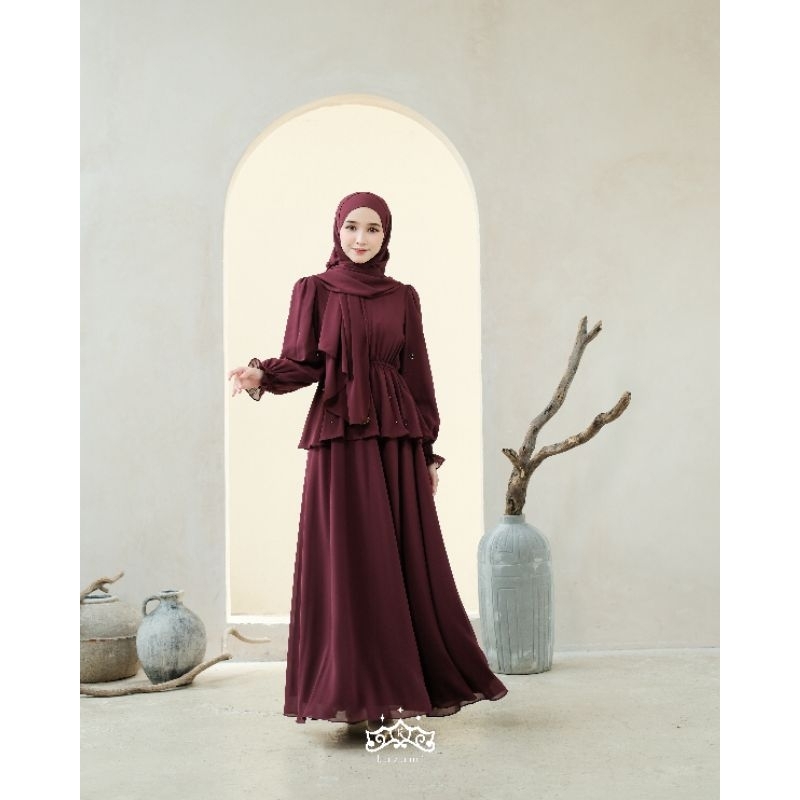 READY - ORI KAZAMI - DRESS ALEEZA X ADELIA KAZAMI STORE - GAMIS MURAH SYARI - DRESS MURAH SYARI KAZA