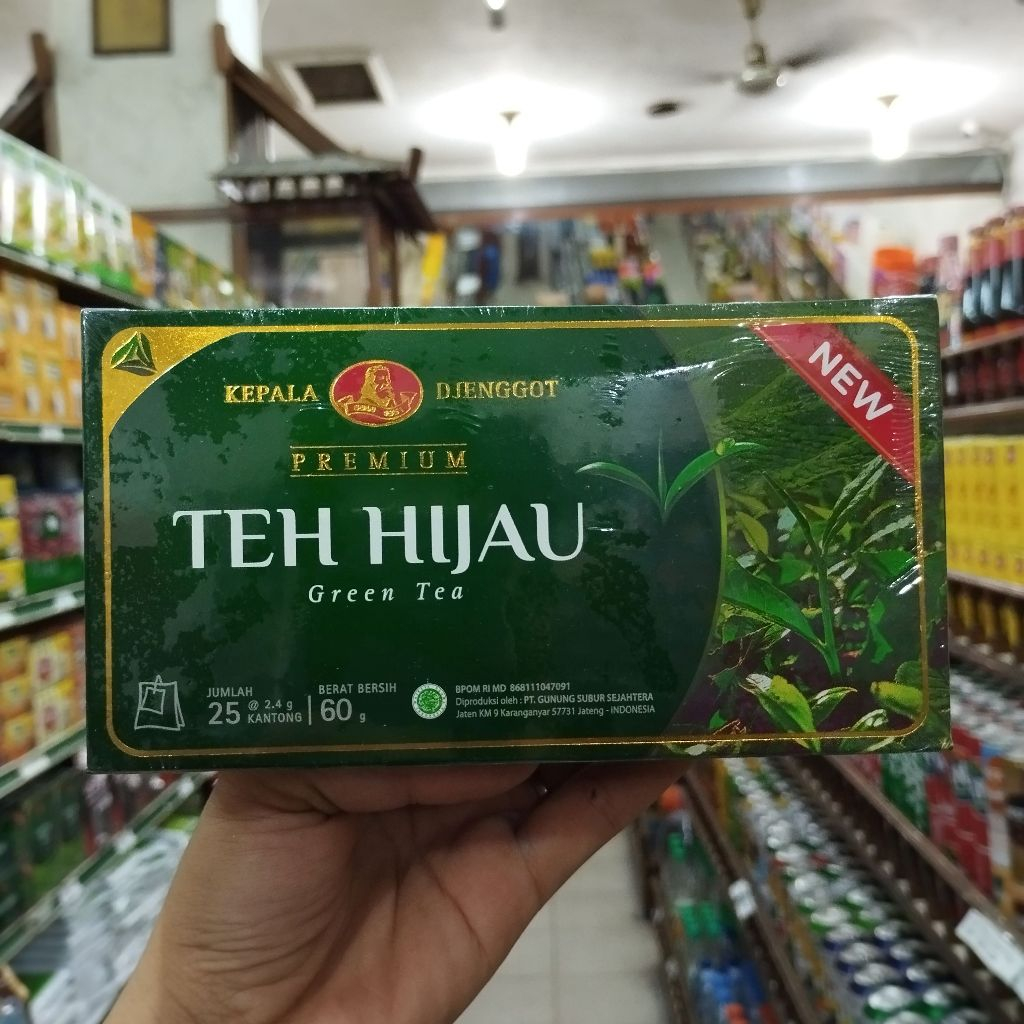 

TEH HIJAU GREEN TEA KEPALA DJENGGOT PREMIUM TEH CELUP 25 BAGS 60 g