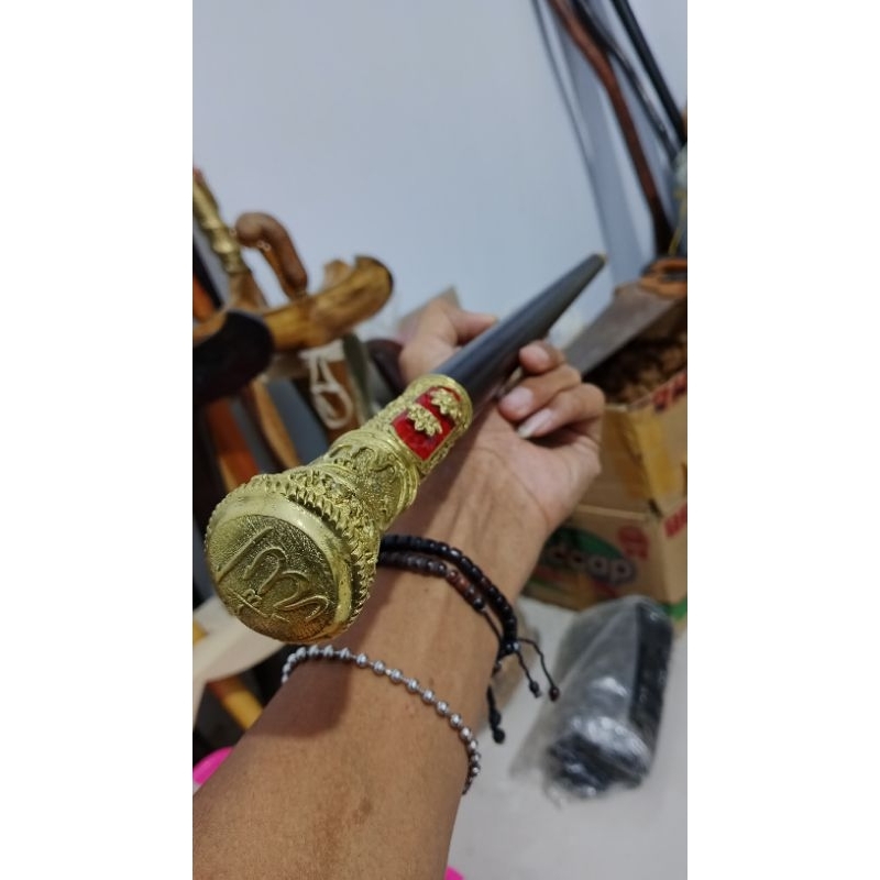 tongkat komando ber ornamen Wesi kuning lafadz Allah