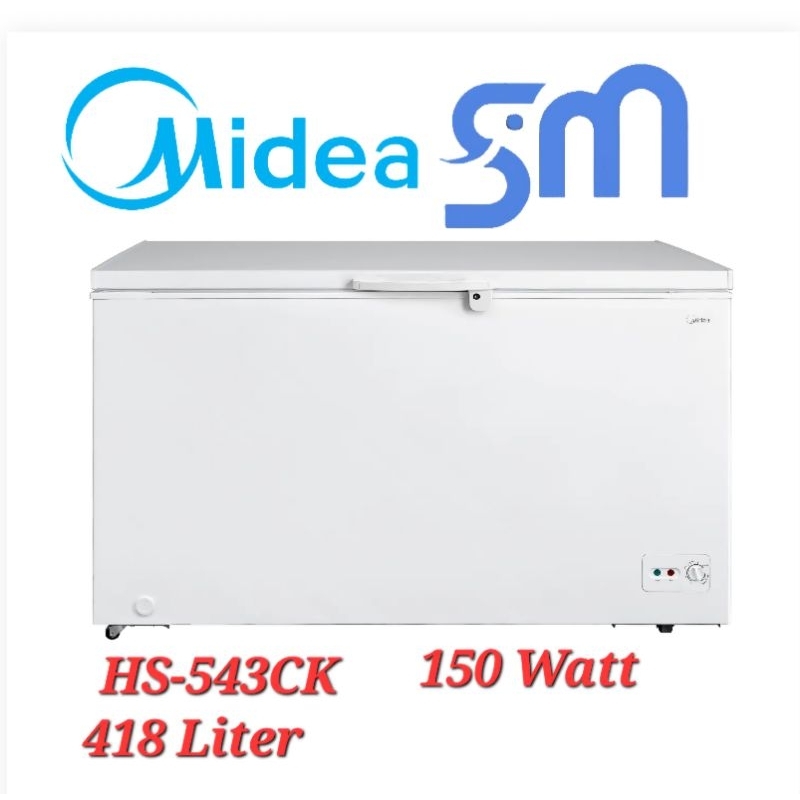 Chest Freezer Midea HS-543CK 418 Liter HS 543 CK Freezer Box