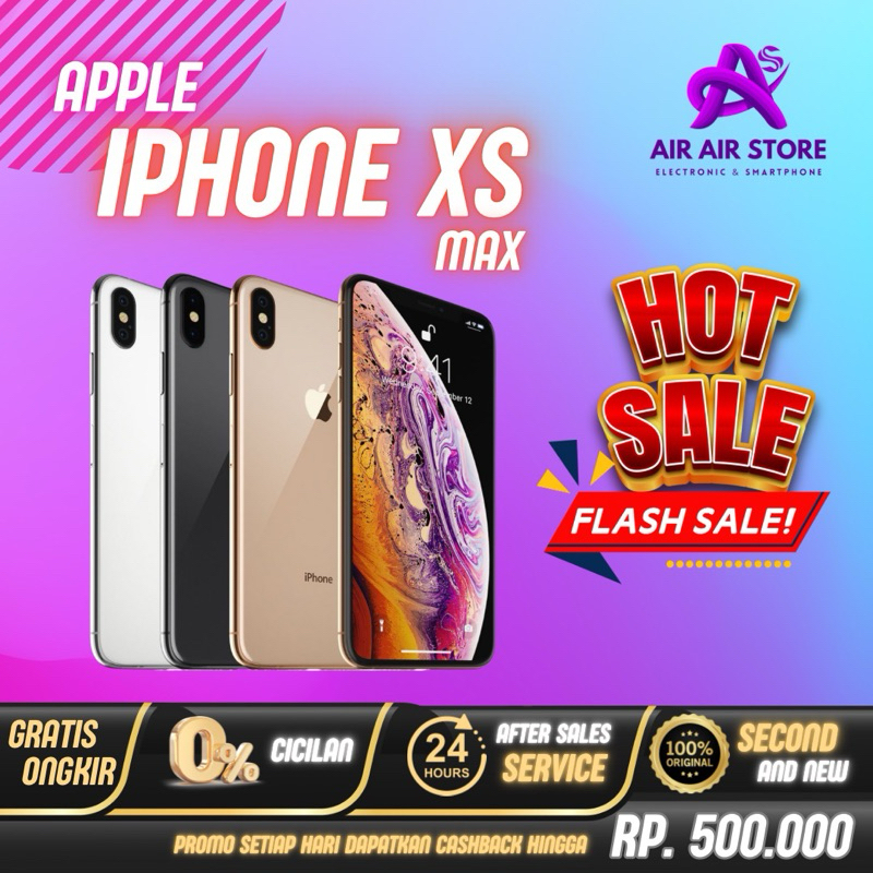 Apple iPhone XS Max 64gb 256gb 512gb Second Mulus Original Fullset