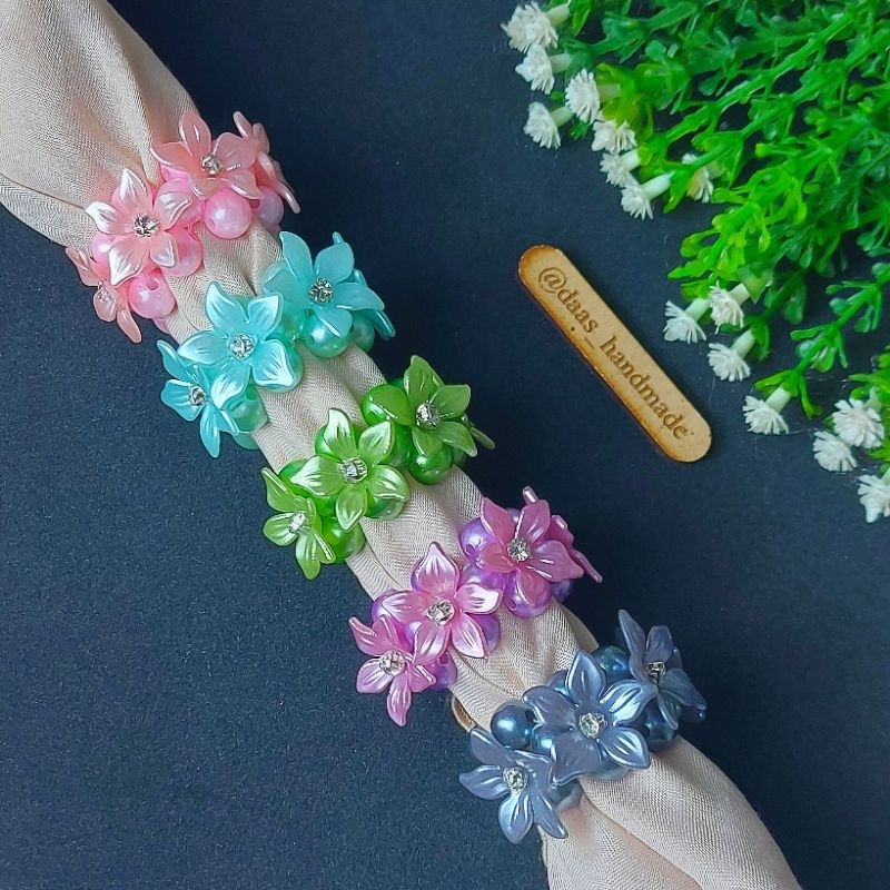 Ring hijab kelopak bunga lili/Bros Hijab handmade/aksesoris hijab/bros souvenir