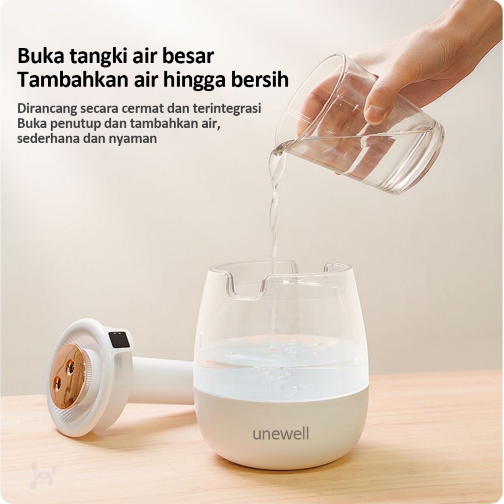 Unewell 2025 Humidifier Air Ultrasonic Diffuser Purifier Pelembab Aromatherapy Sinar Uv Pembasmi