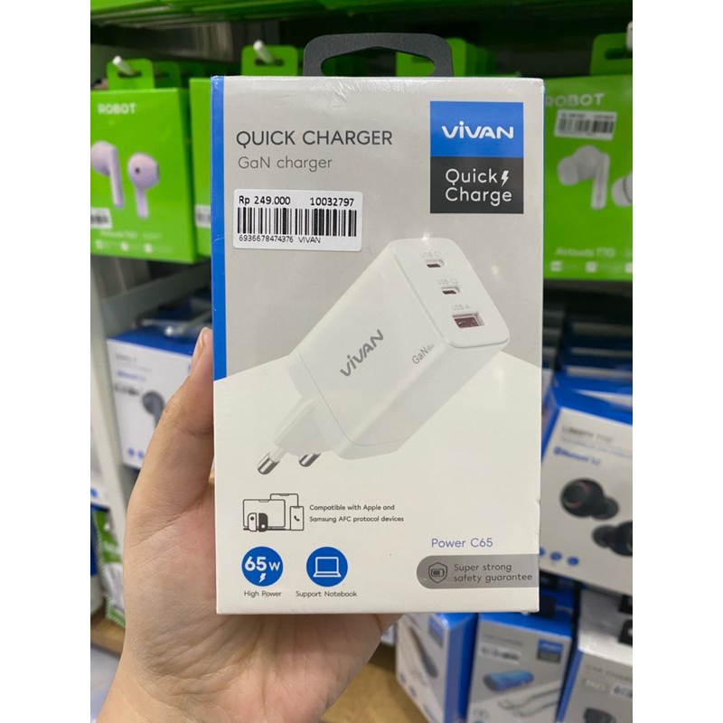 Vivan Quick Charge GaN Charger Power C65