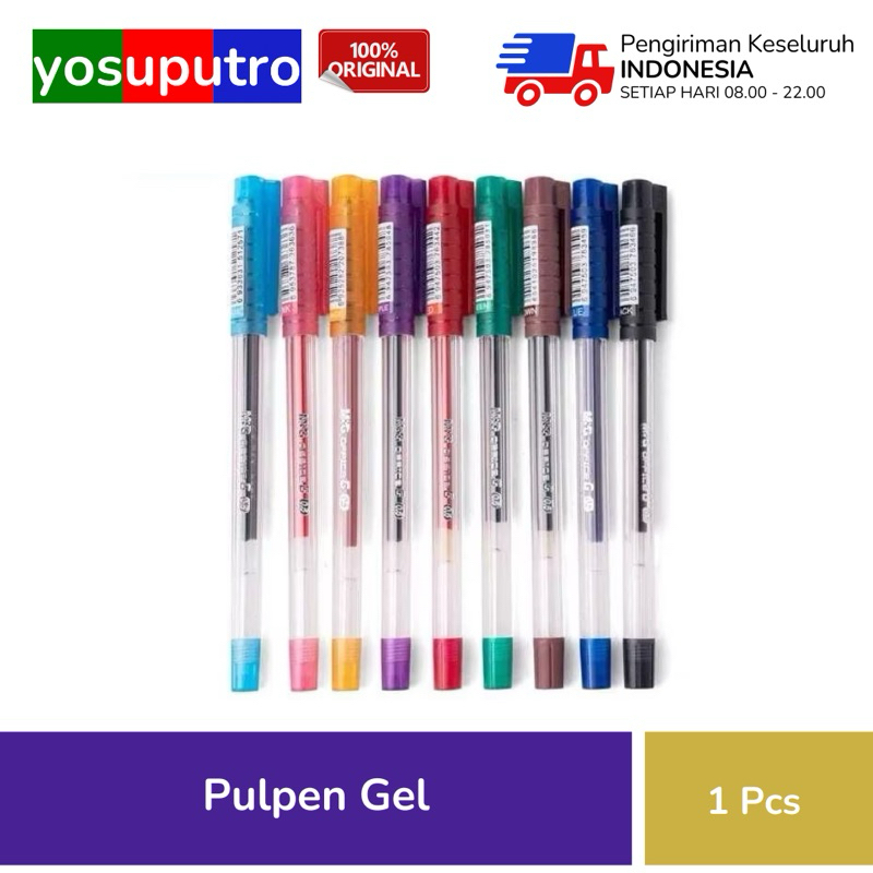 

M&G Pulpen Gel Economic Stick Gel Pen 0.5mm/pcs pena cair Tinta hitam biru merah hijau