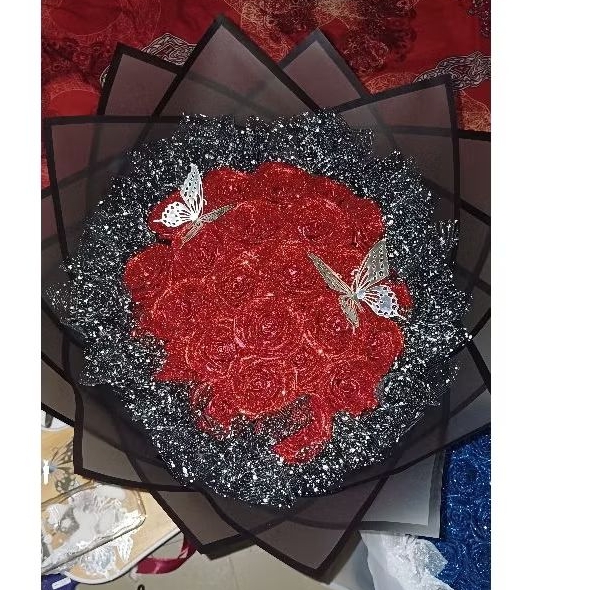 

[Cilo Craft] Buket Pita Satin 25 Tangkai Volume 2 dengan Glitter