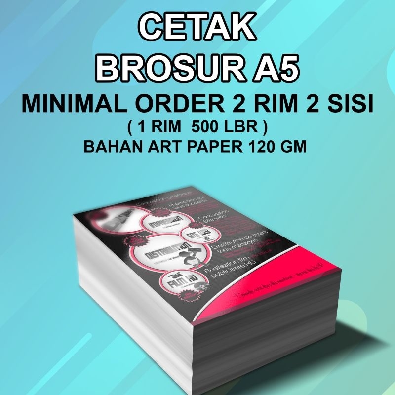 

flyer ukuran A5 (21 × 15 ) 2 sisi
