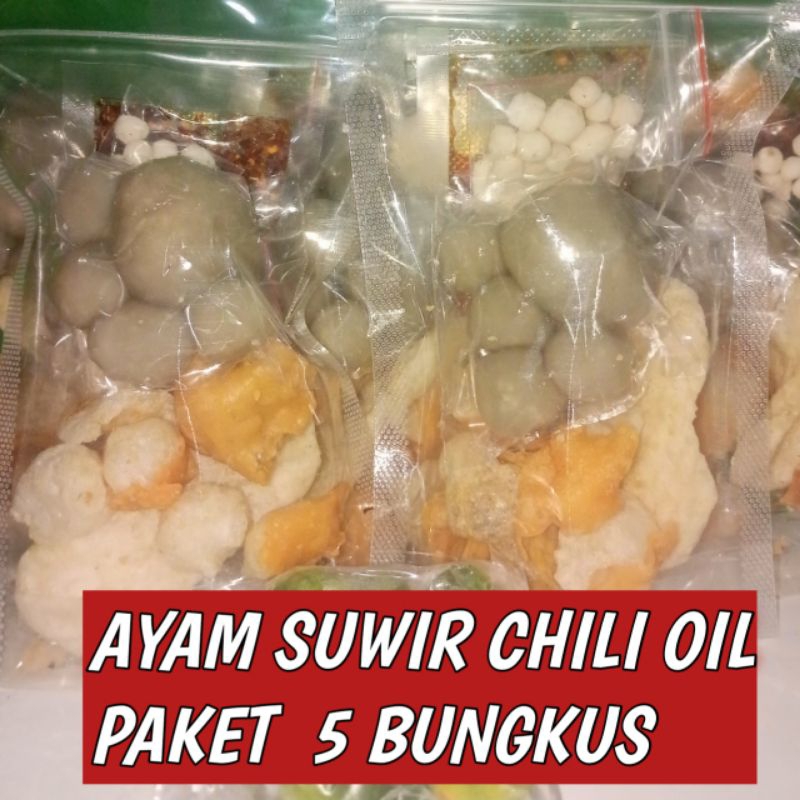 

Baso Aci ayam suwir Chilli oil paket 5 bungkus