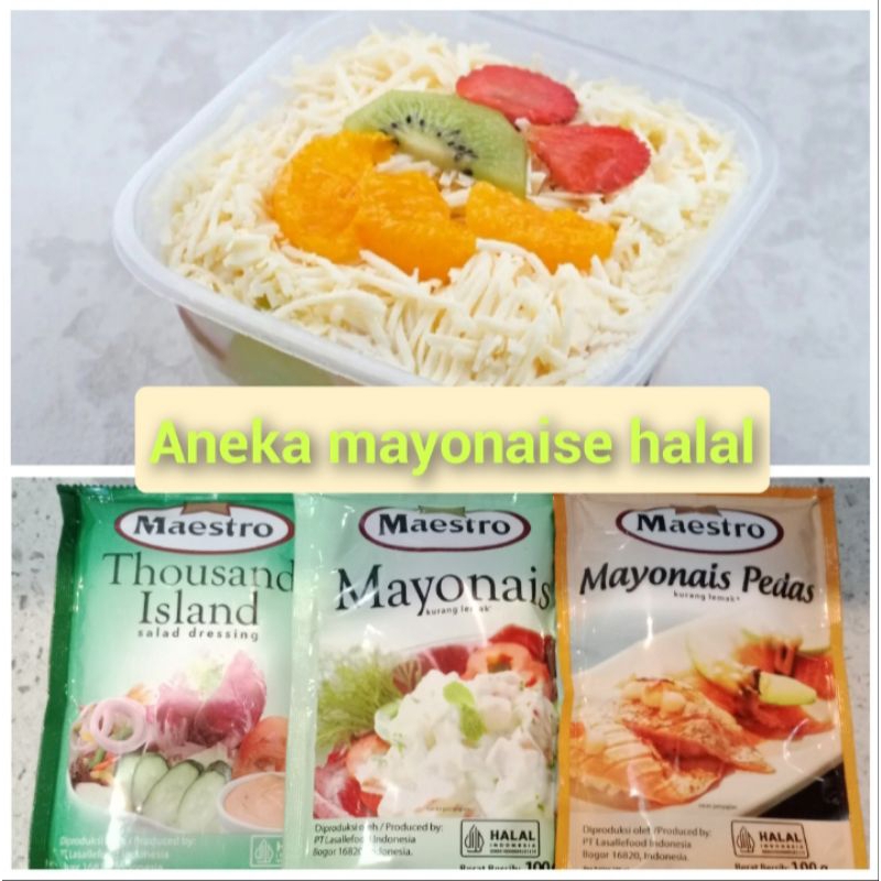 

Mayones maestro 100gr mayonnaise maestro plain topping mentai sushi takoyaki salad dressing