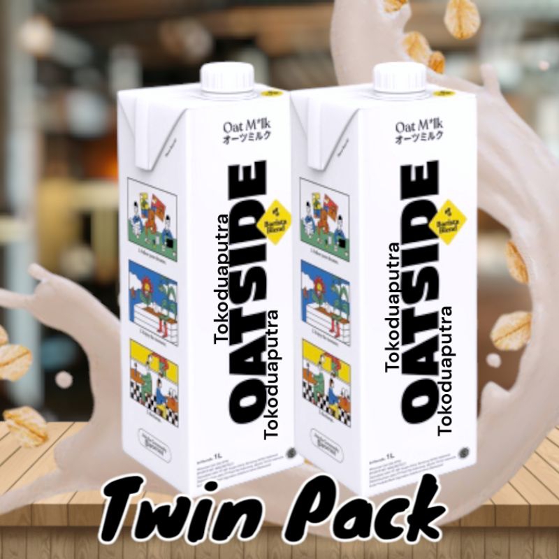 

Oatside Oat Milk Plain Barista Blend 1 Liter X 2 pcs ( Twin Pack) / Susu Oat Oatside Plain Barista Blend 1 L X 2