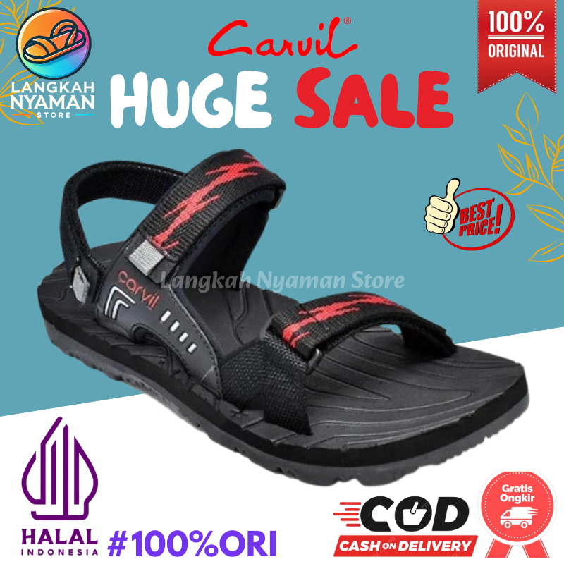 Carvil Sandal Gunung Pria EQUATOR-GM Sendal Outdoor Spons Tahan Air Murah Dijamin Original