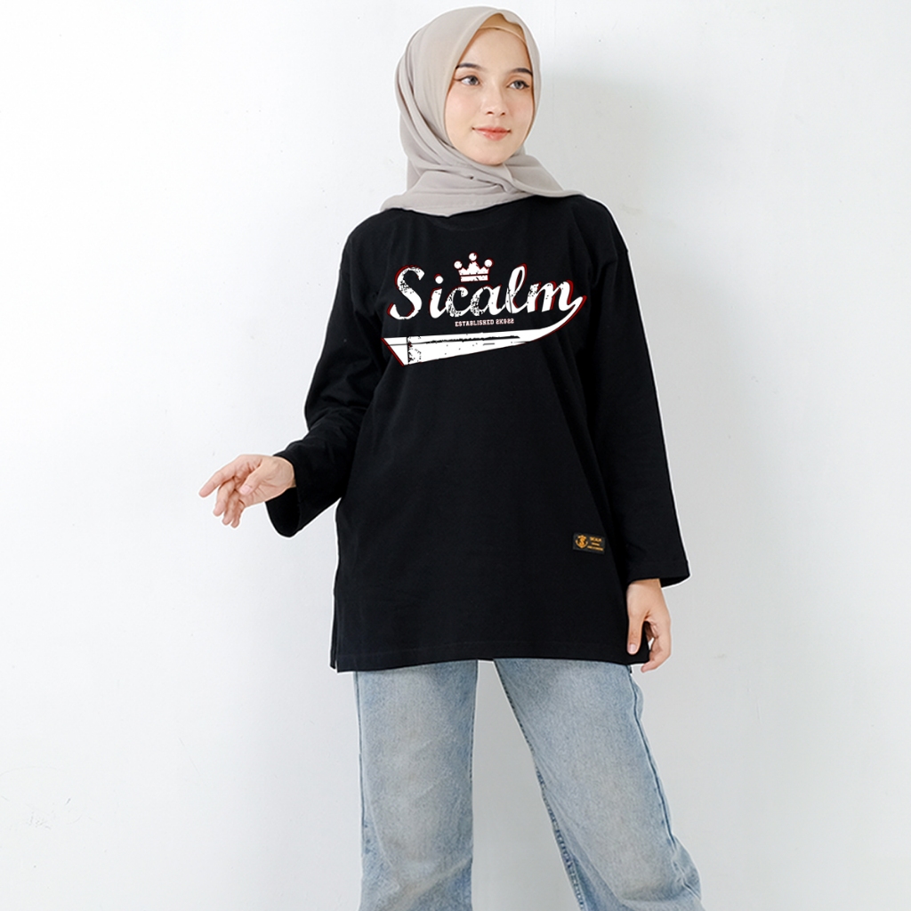 kaos atasan wanita lengan panjang kaos cewek lengan panjang oversize premium ld 110 116 120 jumbo