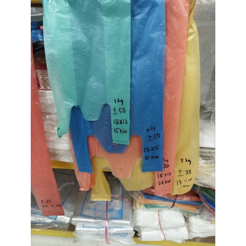 kantong plastik/kresek/asoy warna warni