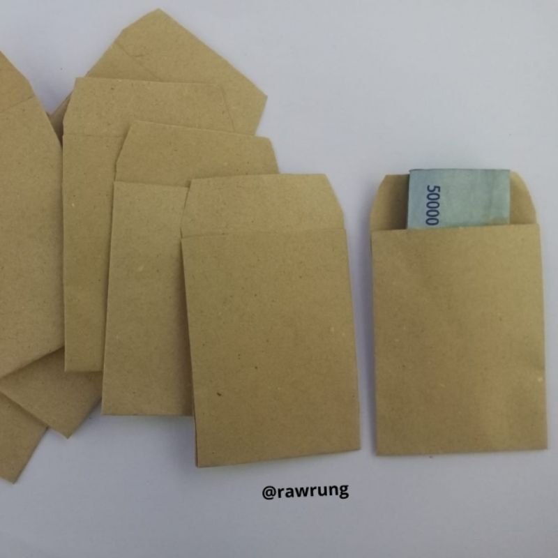 

(8×6 cm) amplop coklat vintage 80 gsm bisa custom ukuran, bentuk, sertas jenis kertas tanpa minimal pembelian amplop lebaran amplop acara