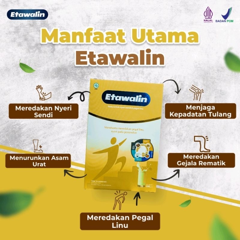 

Etawalin 200 gr Susu Kambing Etawa Herbal Terapi Nyeri Tulang Sendi Asam Urat Rematik Pegal Linu