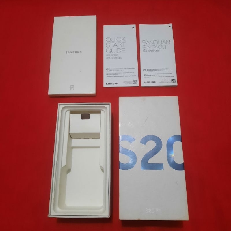 dus box samsung galaxy s20 fe original 100% copotan sein cloud navy