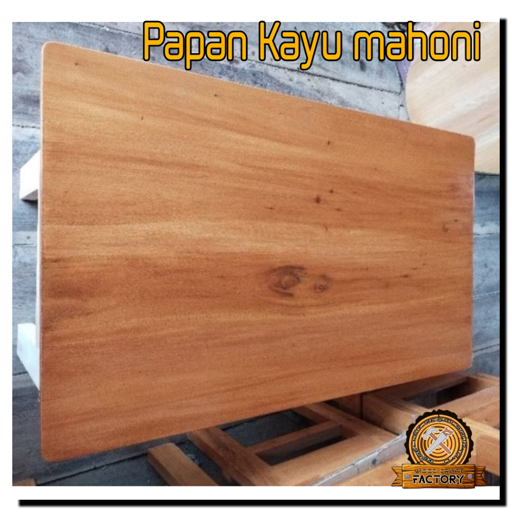 Papan ambalan daun meja custom kayu mahoni