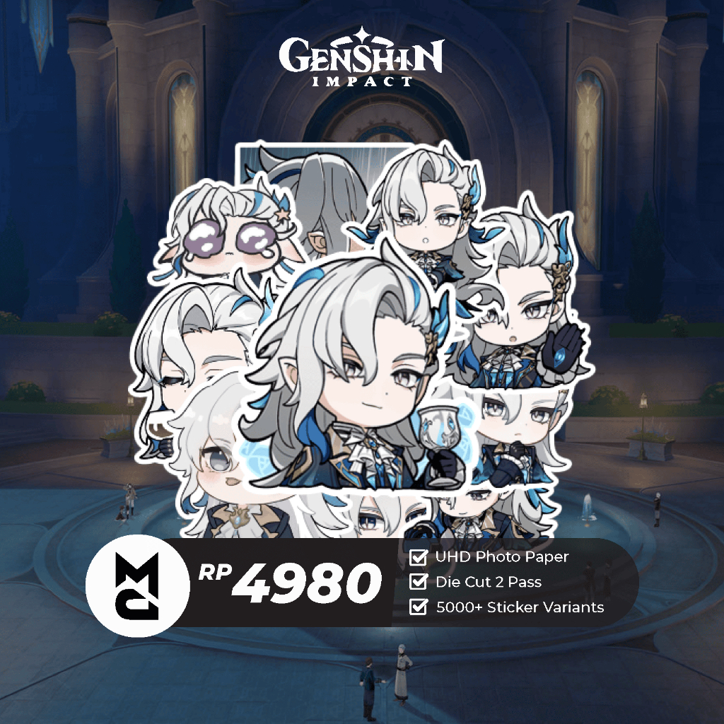 

Sticker Genshin Impact Neuvillette Sticker Anime Aesthetic Lucu Sticker Helm Laptop Motor Hp