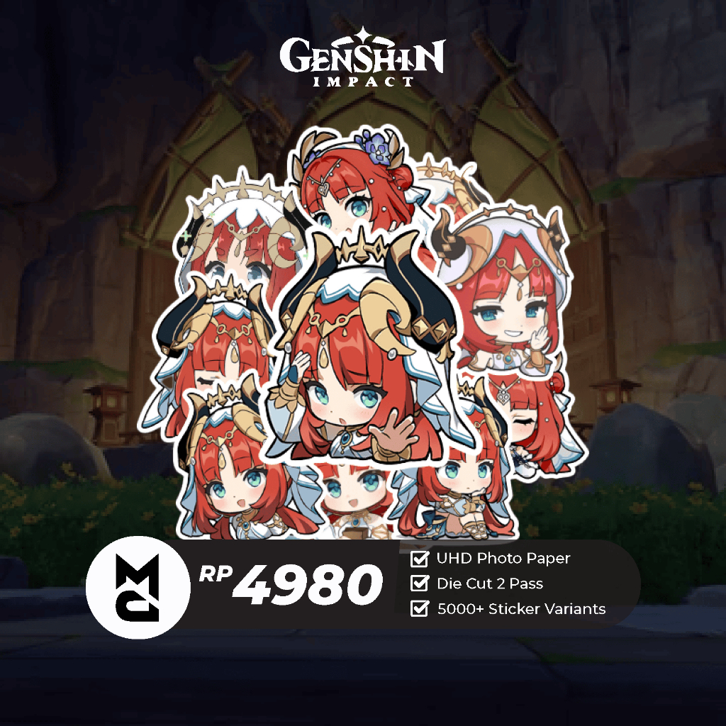

Sticker Genshin Impact Nilou Sticker Anime Aesthetic Lucu Sticker Helm Laptop Motor Hp