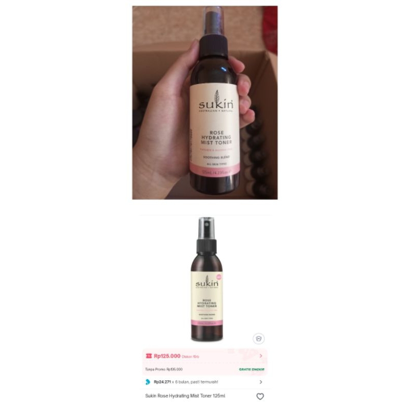 {Clearance Sale} Hydrating Mist Toner Sukin