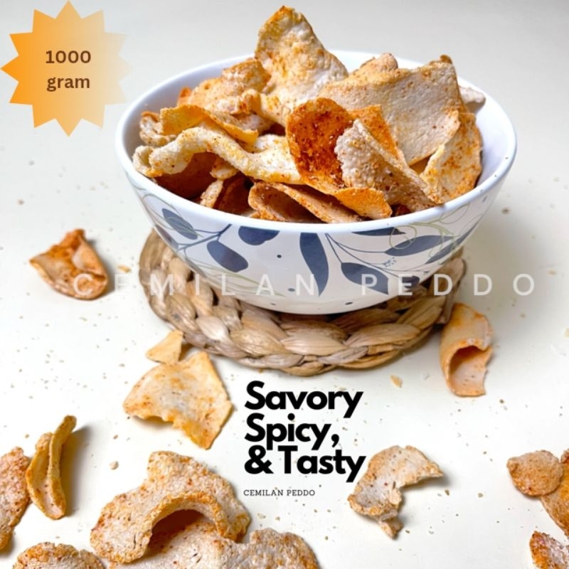 

KERIPIK/SNACK BASRENG TIPIS PEDAS GILA 1 KG