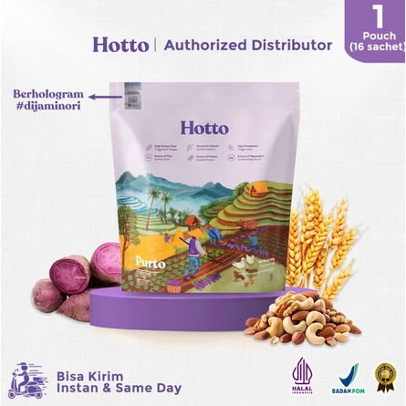 

1 Pouch Hotto Purto Multigrain / makanan sehat pengganti snack / sereal sehat