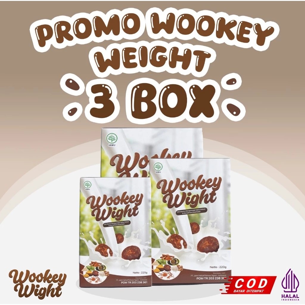 

DISKON (3 BOX) Wookey Weight - Susu Penambah Berat Badan Paket 3pcs Paket Sehat