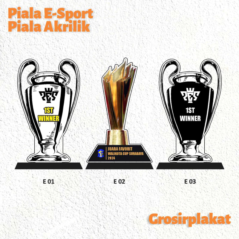 Piala PES PIALA GAME Piala Gaming Piala PS Akrilik Custom