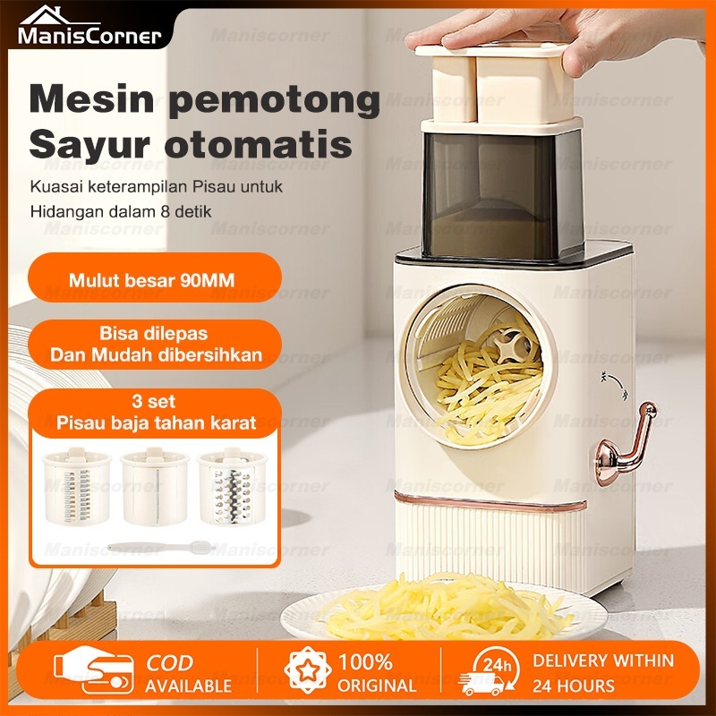 ManisCorner Mesin Pemotong Sayur Otomatis Parutan Serbaguna Listrik / Parutan Keju Listrik Otomatis