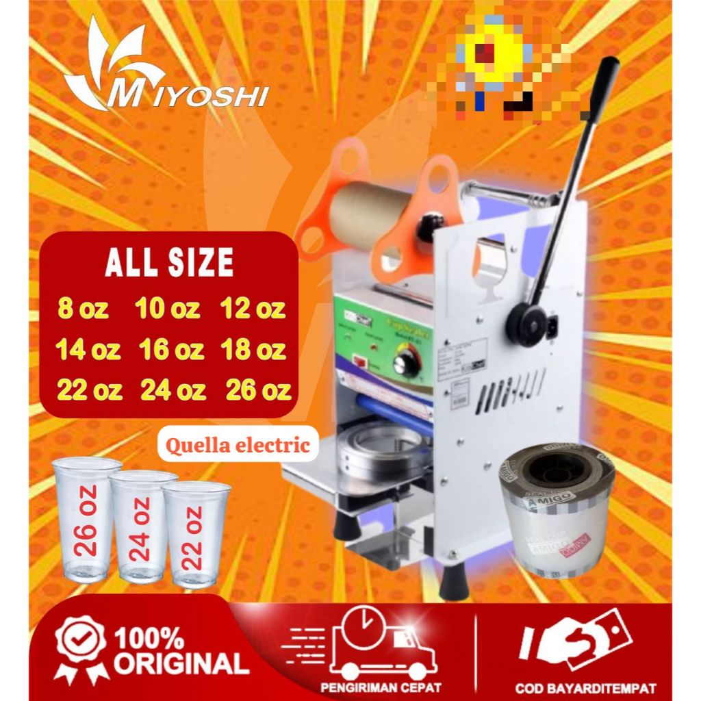 Mesin Press Cup Sealer C39 Bisa Semua Ukuran Cup AQUA GELAS  8 Oz  sampai 26 Oz TERMURAH