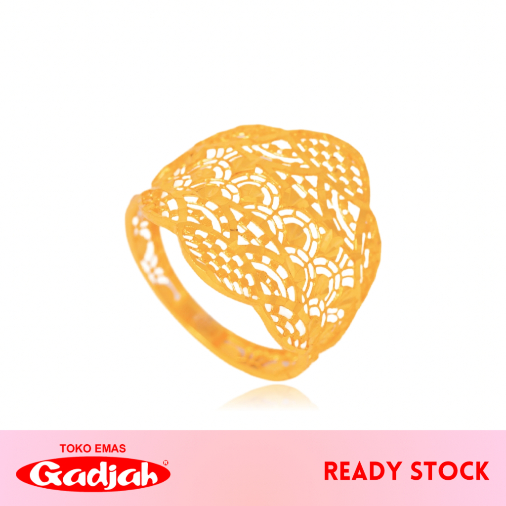 Cincin Emas Motif Penuh Dubai - SUPER SERIES - Sangat Besar & Sangat Ringan - Toko Emas Gadjah