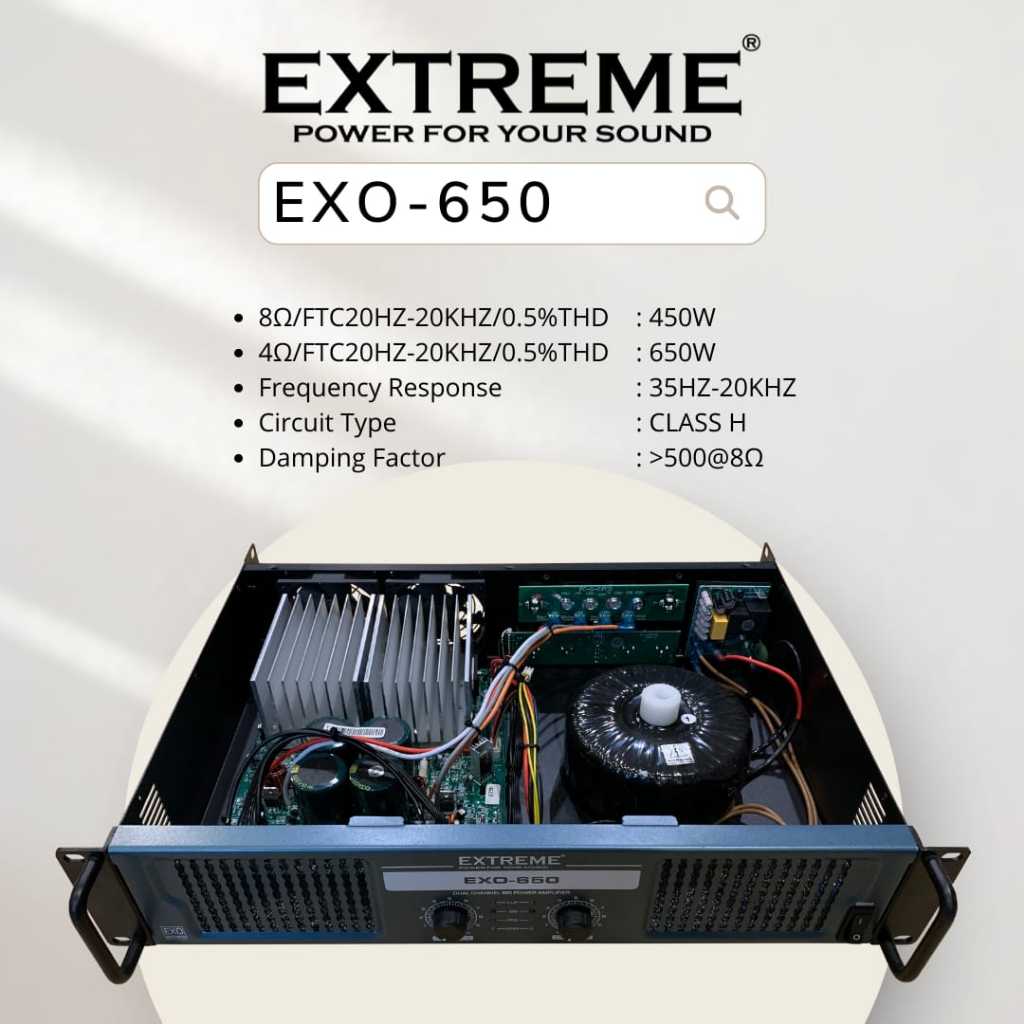 Power Amplifier Extreme EXO-650 2Channel Original