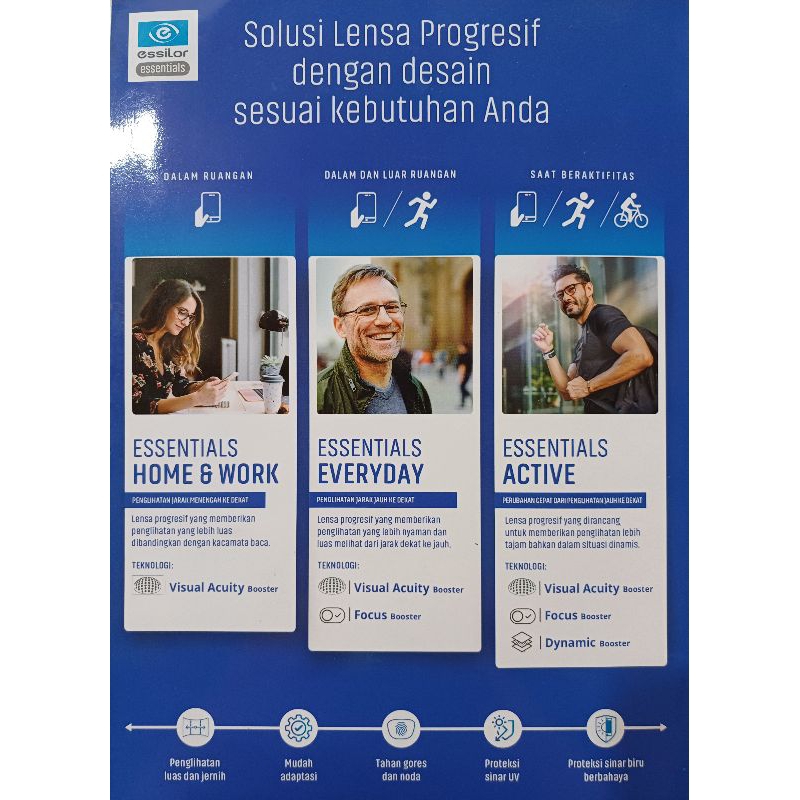 Lensa Progresif Essilor Essentials Home & Work