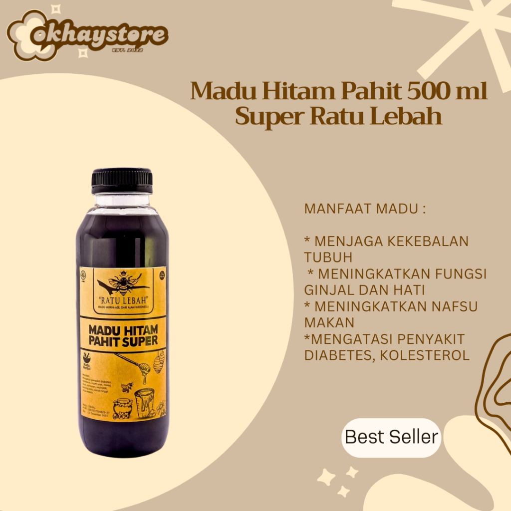 

Madu Hitam Pahit 500 ml Super Ratu Lebah