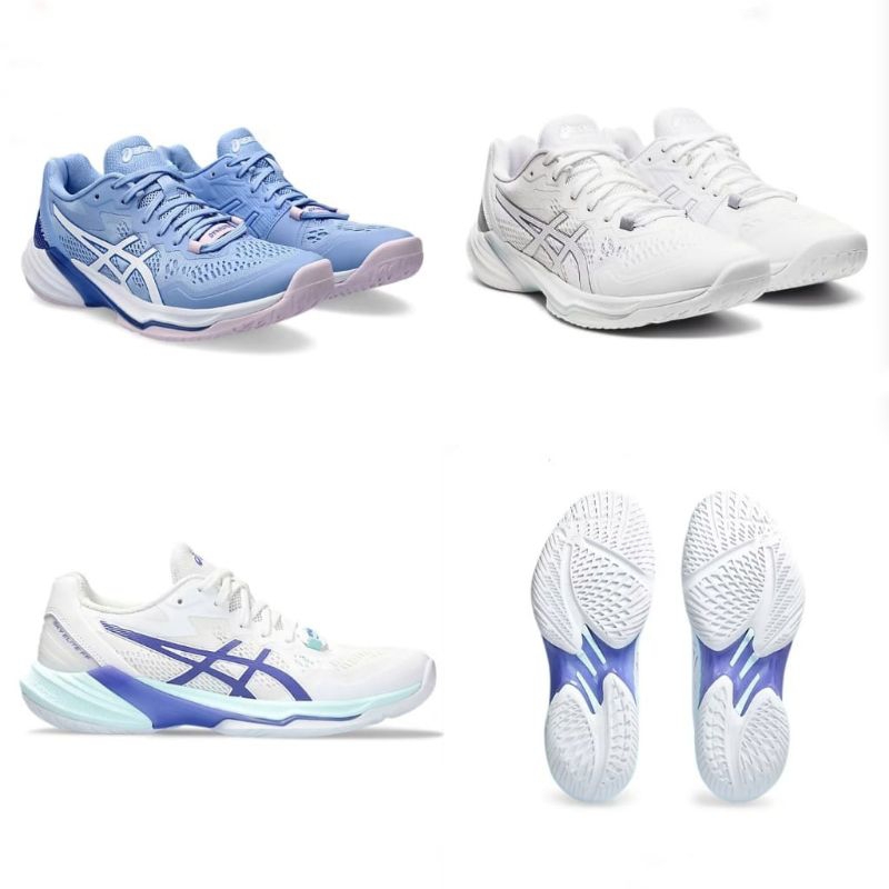 sepatu badminton wanita sepatu bulutangkis wanita asics original premium ff sky