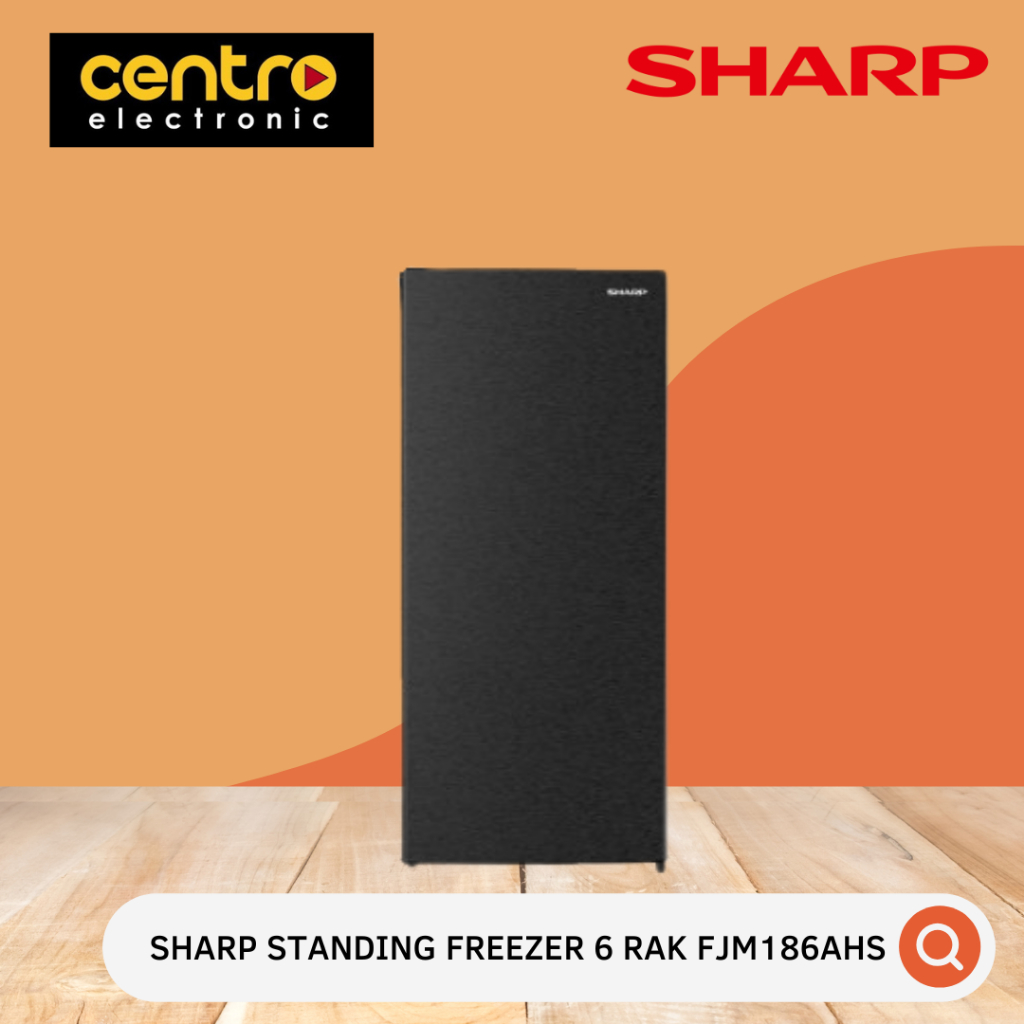 SHARP STANDING FREEZER 6 RAK 158L FJM186AHS