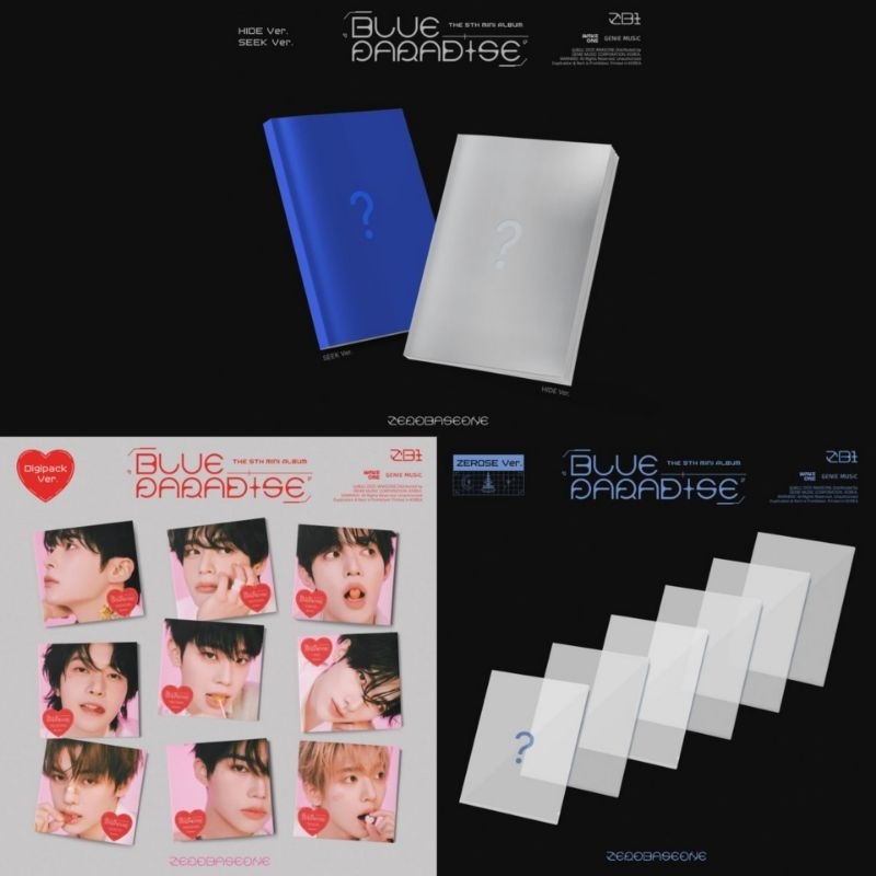 [PRE-ORDER] 5th Mini Album ZEROBASEONE ZB1 - Blue Paradise Photobook Pb Seek Hide Digipack Digi Zero