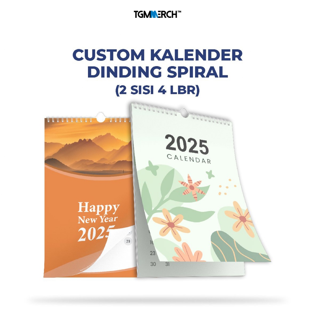 

TGM MERCH - Cetak Custom Kalender Dinding A3+ Spiral gantung 2 Sisi
